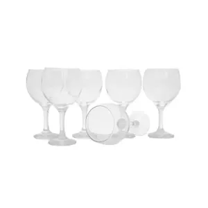Goblet Carved Glass 6pcs Set