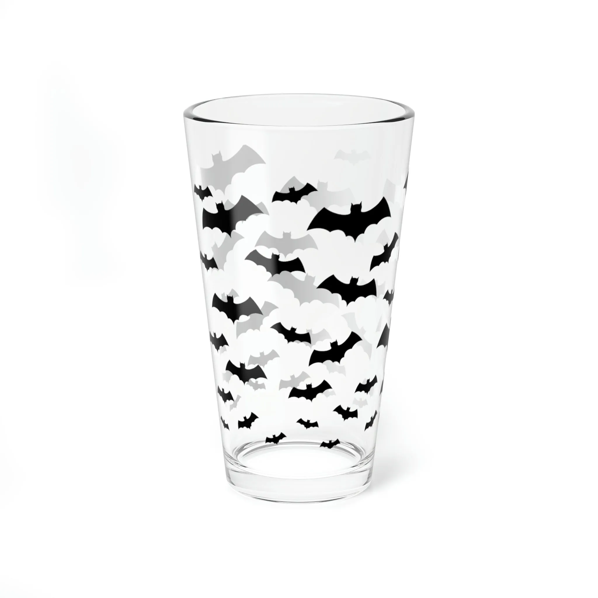 Gone Batty Pint Glass - 16oz - Spooky Bats Goth Glass Tumbler