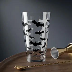 Gone Batty Pint Glass - 16oz - Spooky Bats Goth Glass Tumbler