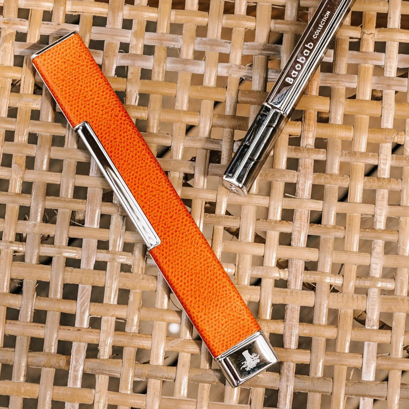 Grain Leather Candle Lighter | Orange
