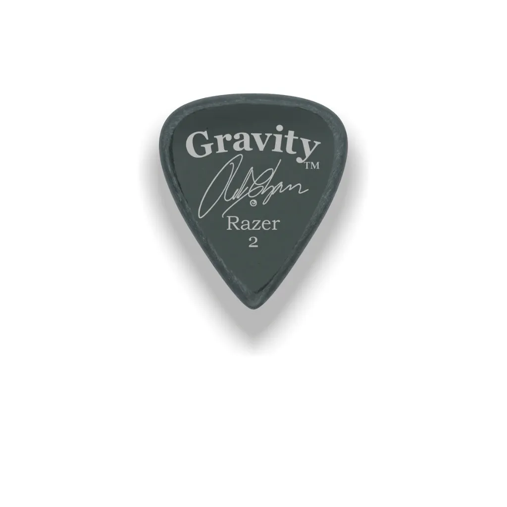 Gravity Picks Razer Standard 2mm master Finish Silver (Rob Chapman Sig)