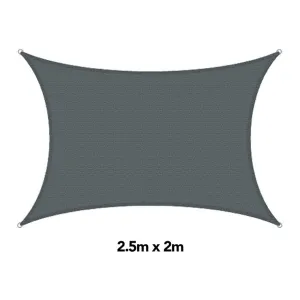 H&G Shade Sail Rectangle Silver, 2.5x2m