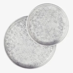 Hand Hammered Aluminium Tray - Silver Large