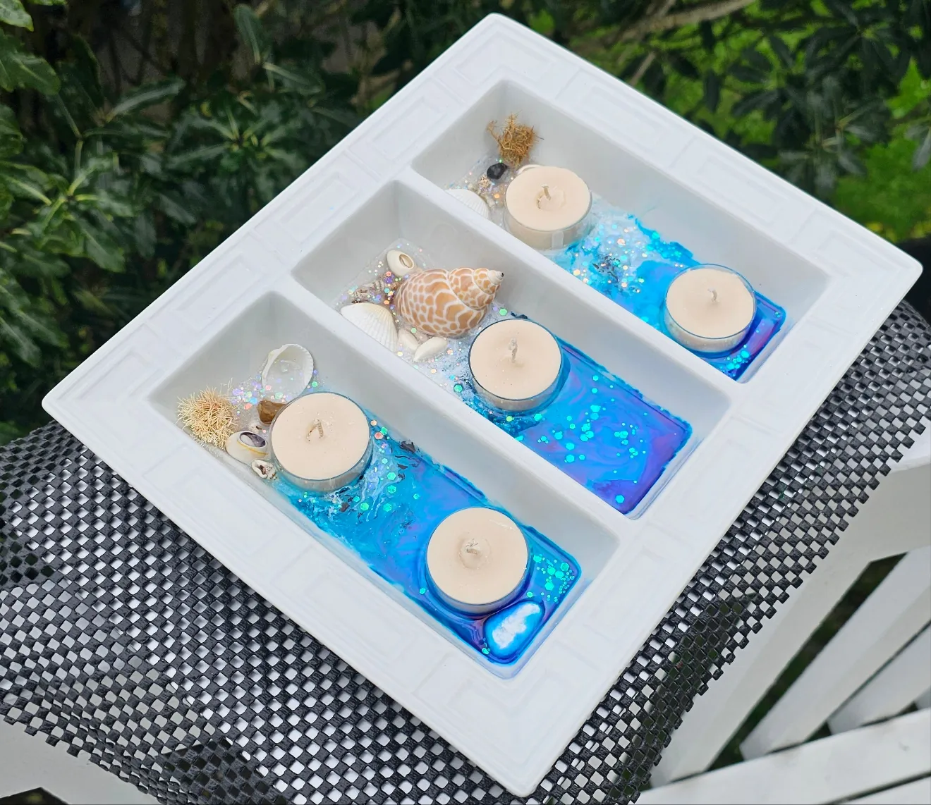 HANDMADE BEACHY CANDLE HOLDER
