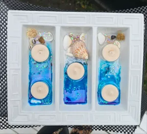HANDMADE BEACHY CANDLE HOLDER