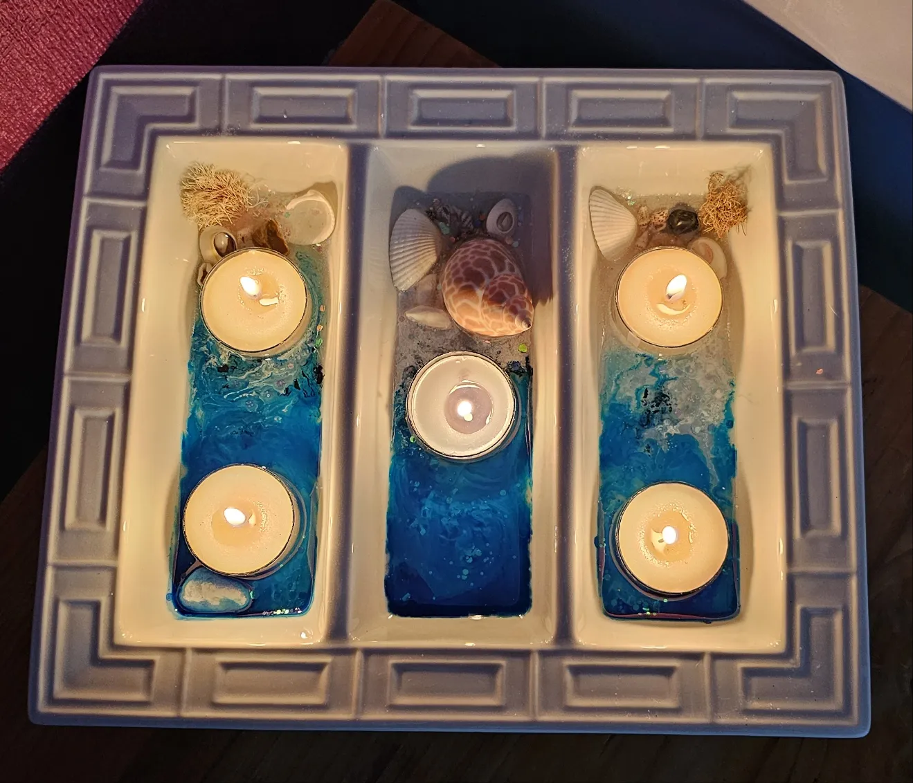 HANDMADE BEACHY CANDLE HOLDER