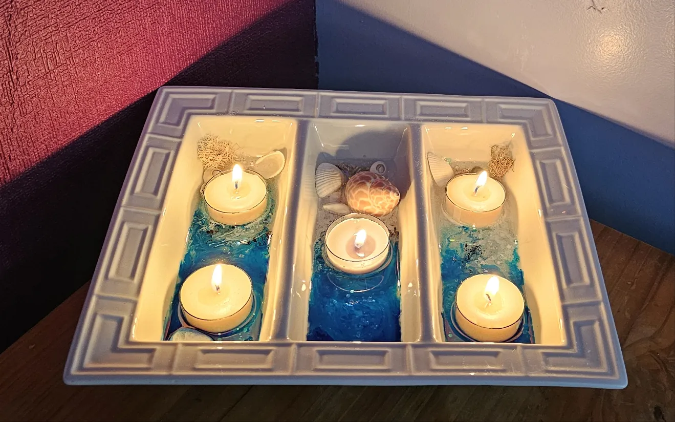 HANDMADE BEACHY CANDLE HOLDER