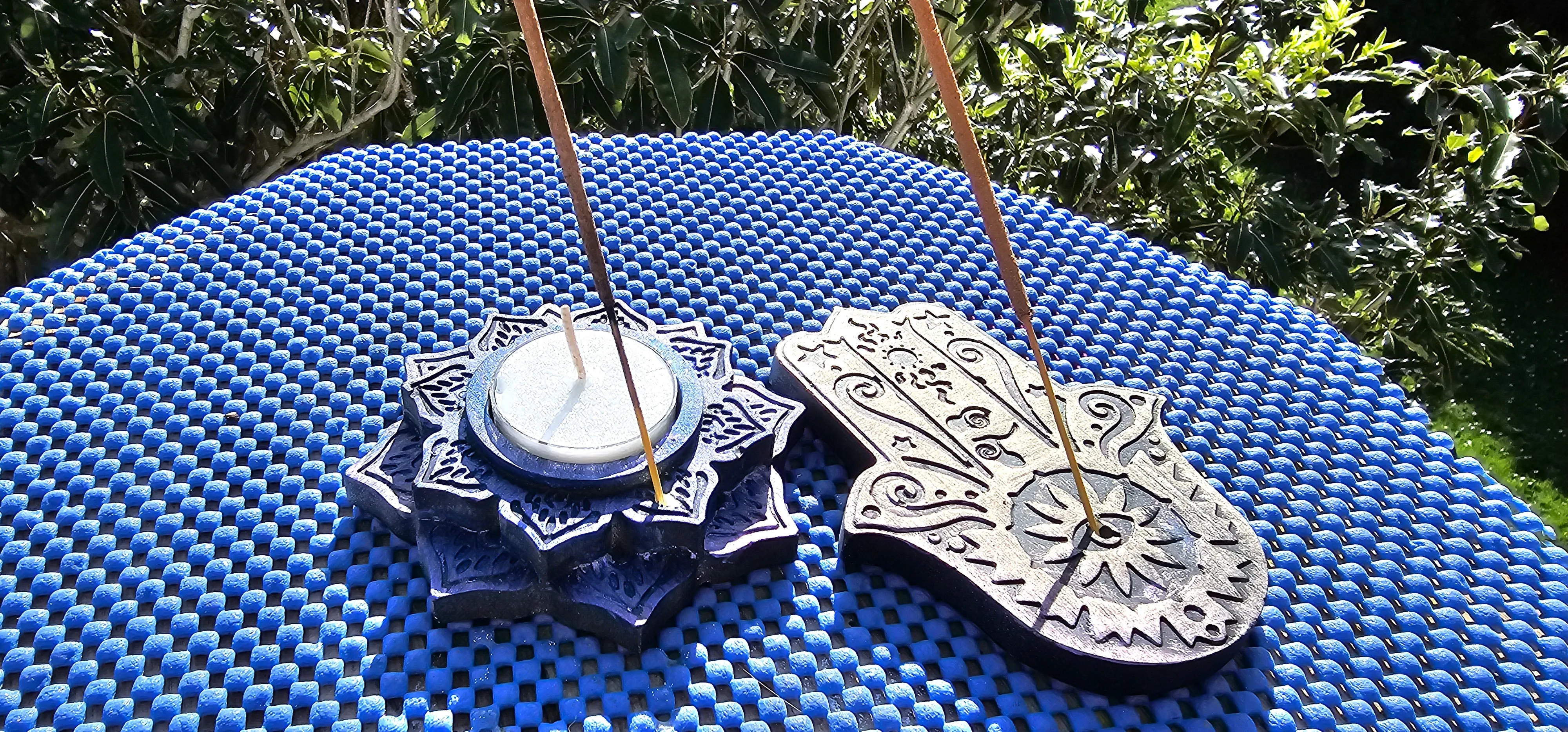 HANDMADE HAMSA INCENSE HOLDERS
