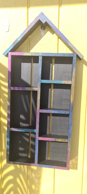 HANDMADE PINE CRYSTAL SHELF 10