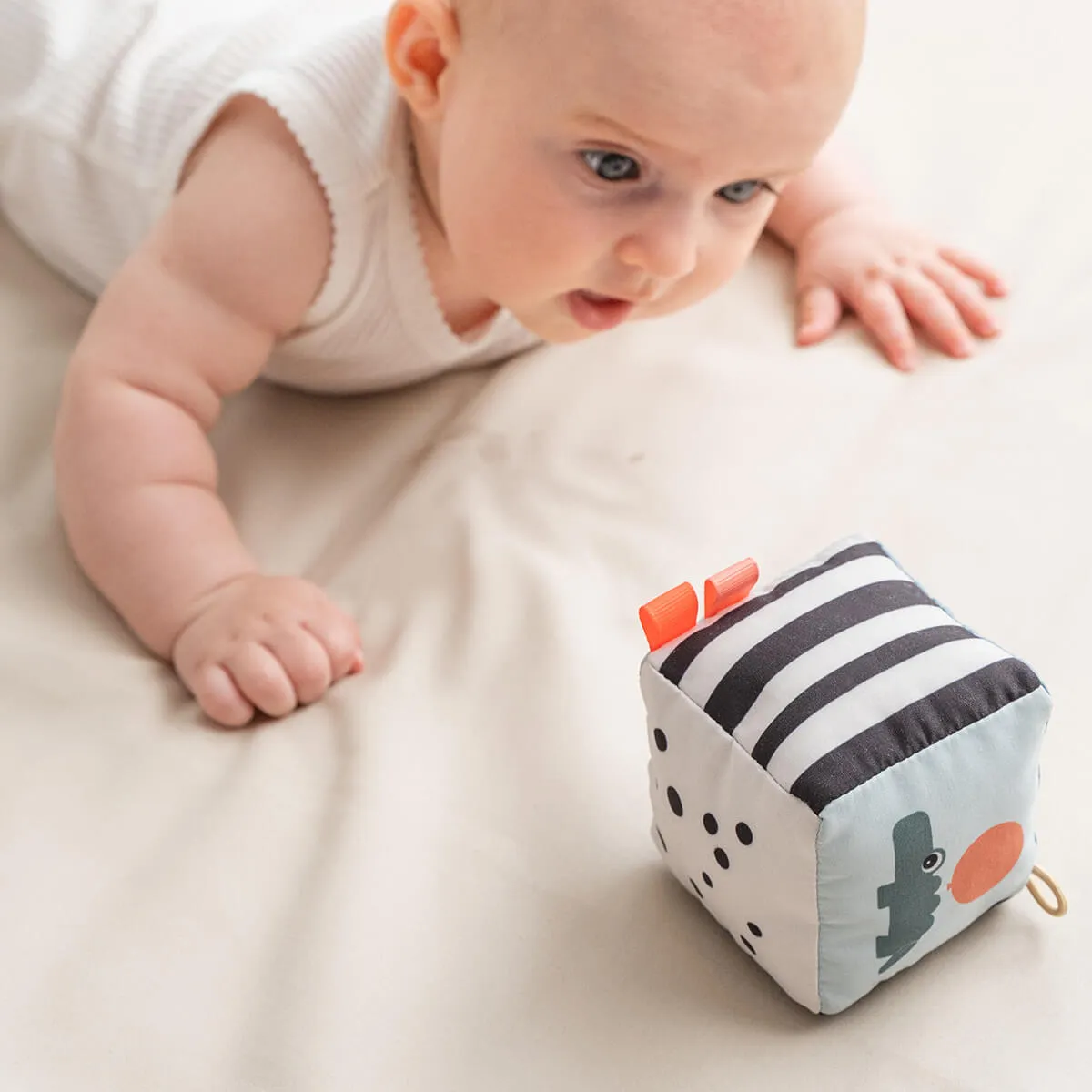 Happy Clouds Contrast Baby Cube Toy