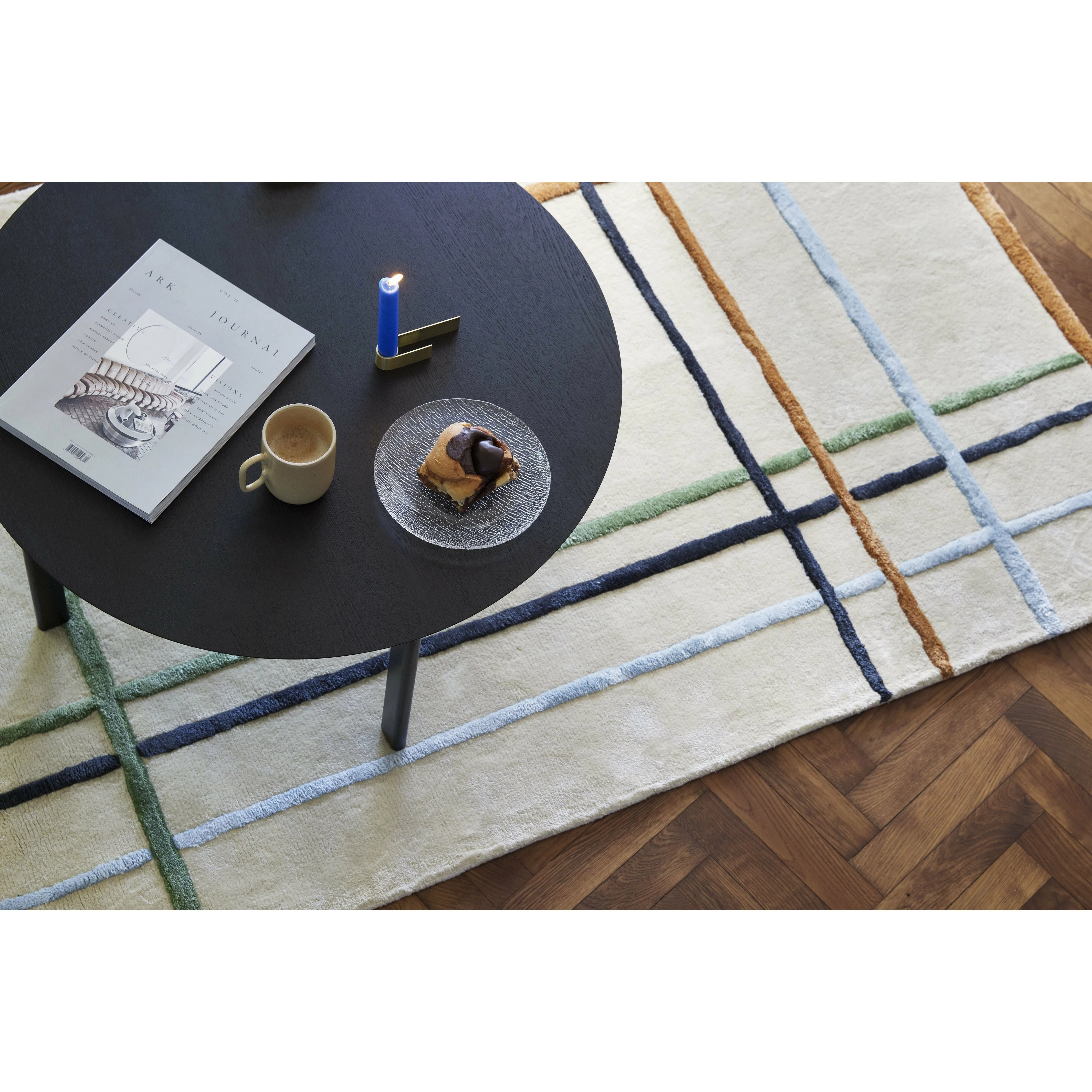 Hübsch Fluffy Carpet Beige/Blue/Green/Brown/Black