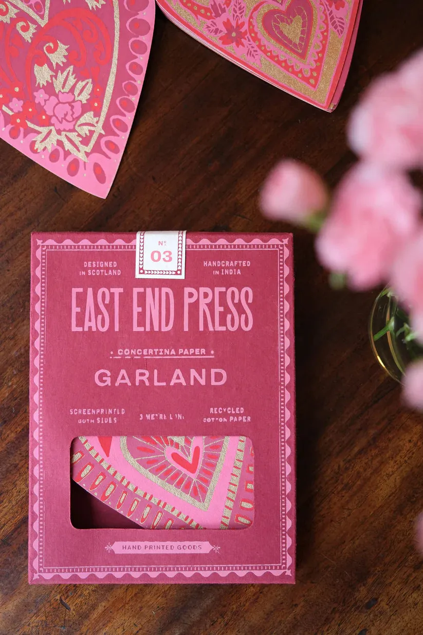Hearts Concertina Garland