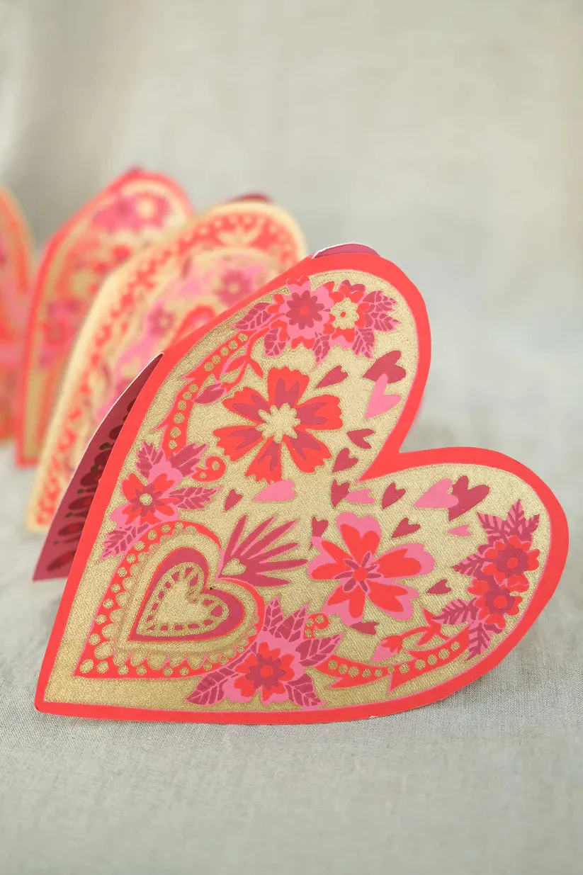 Hearts Concertina Garland
