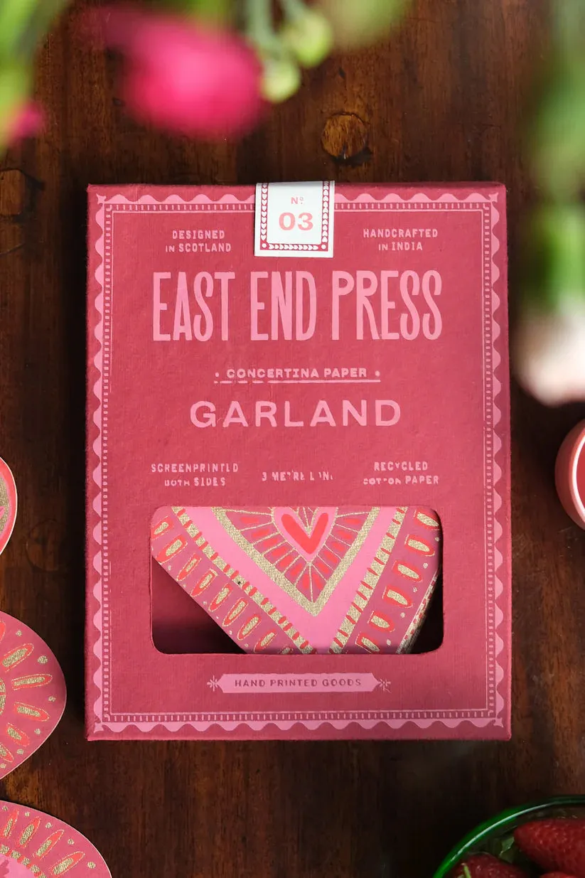 Hearts Concertina Garland