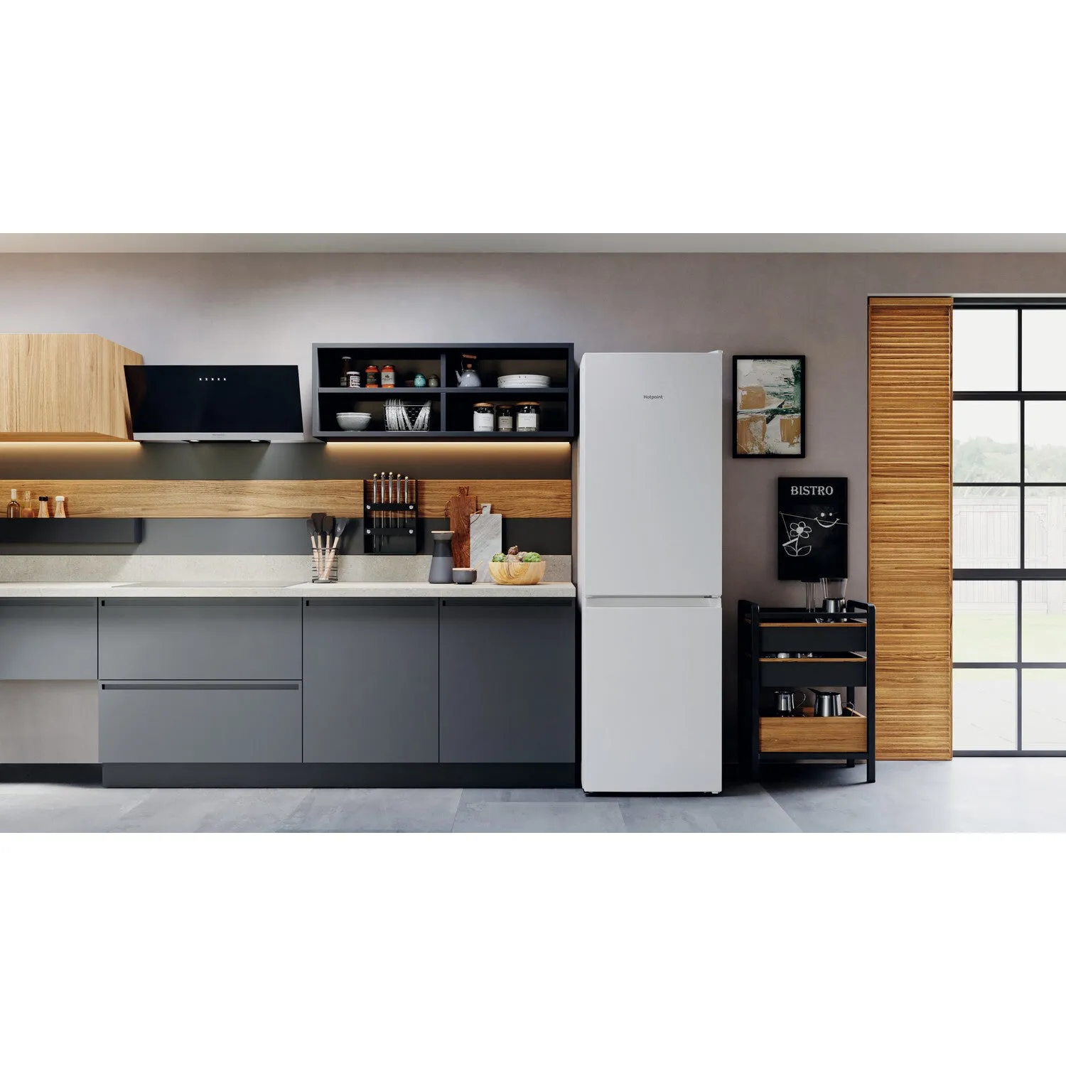 Hotpoint H3X 81I W Freestanding 231L Fridge Freezer - White, F Rated