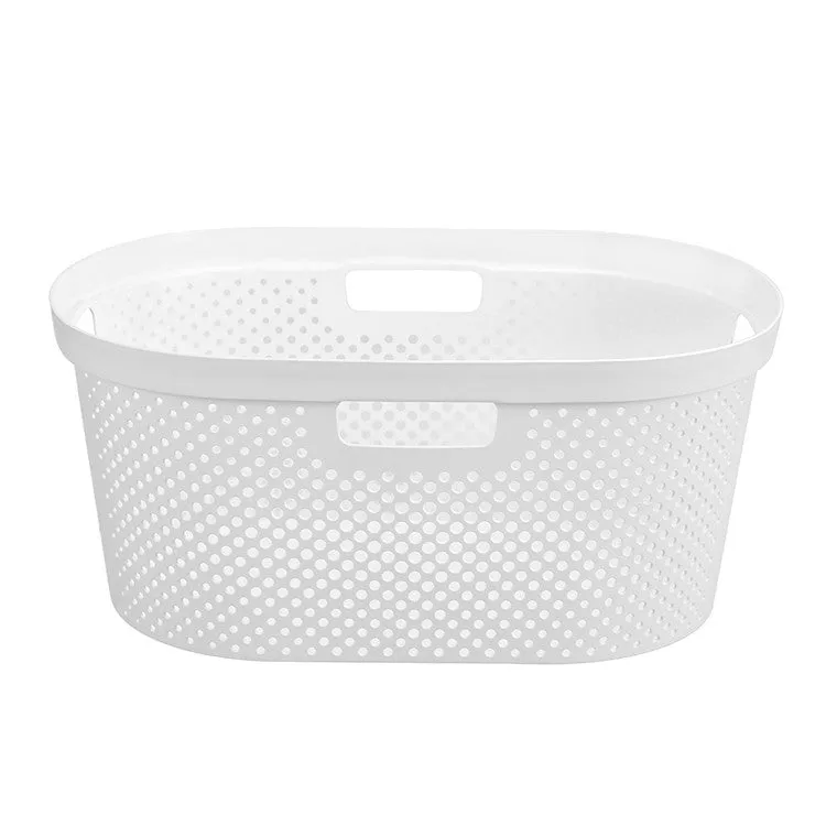 Hudson Laundry Basket, 40L, Asstd