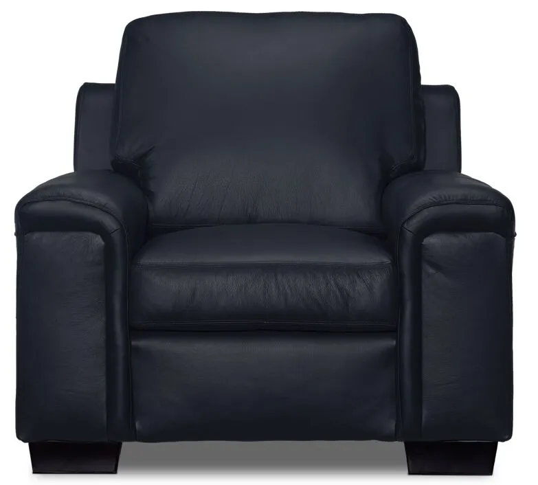 Icon Leather Chair - Navy