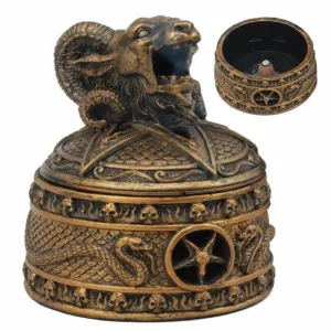 Infernal Baphomet Demonic Cone Incense Burner | Satanic Altar Decor for Occult Rituals