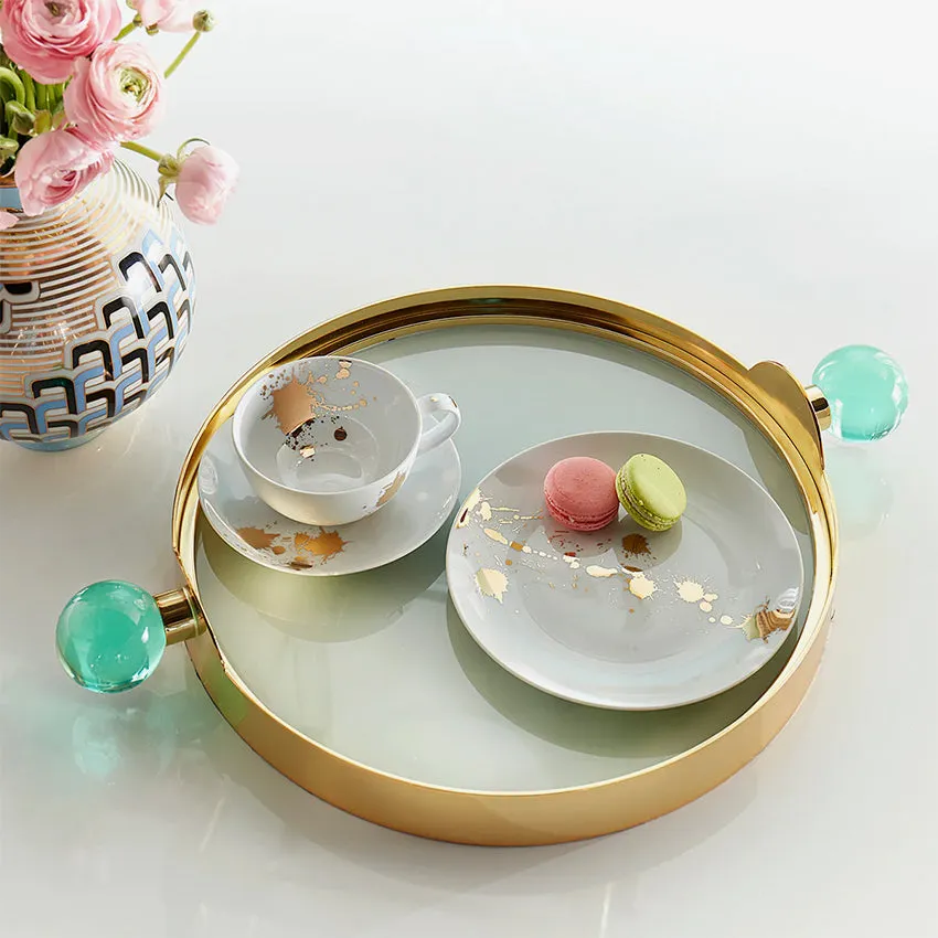 Jonathan Adler | Globo Tray Brass Acrylic