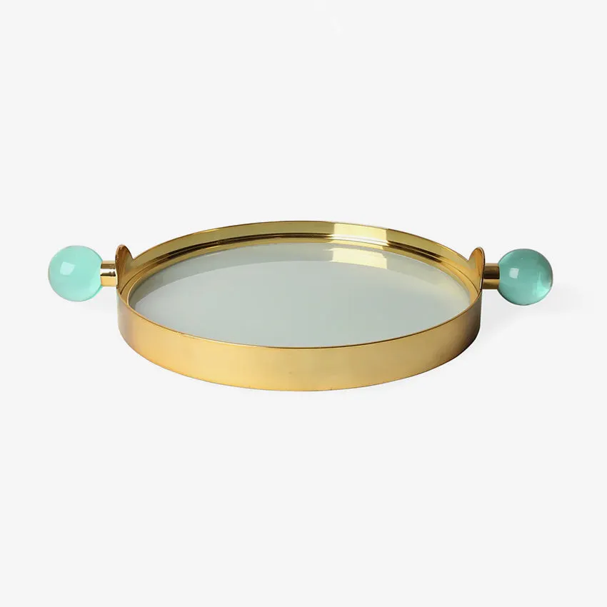 Jonathan Adler | Globo Tray Brass Acrylic