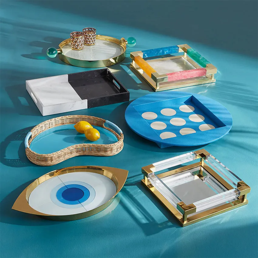 Jonathan Adler | Globo Tray Brass Acrylic