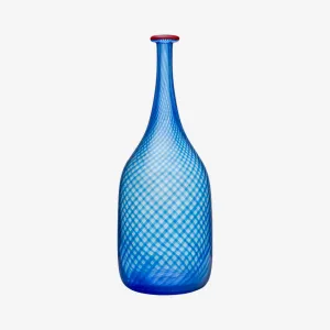 Kosta Boda | Red Rim Bottle