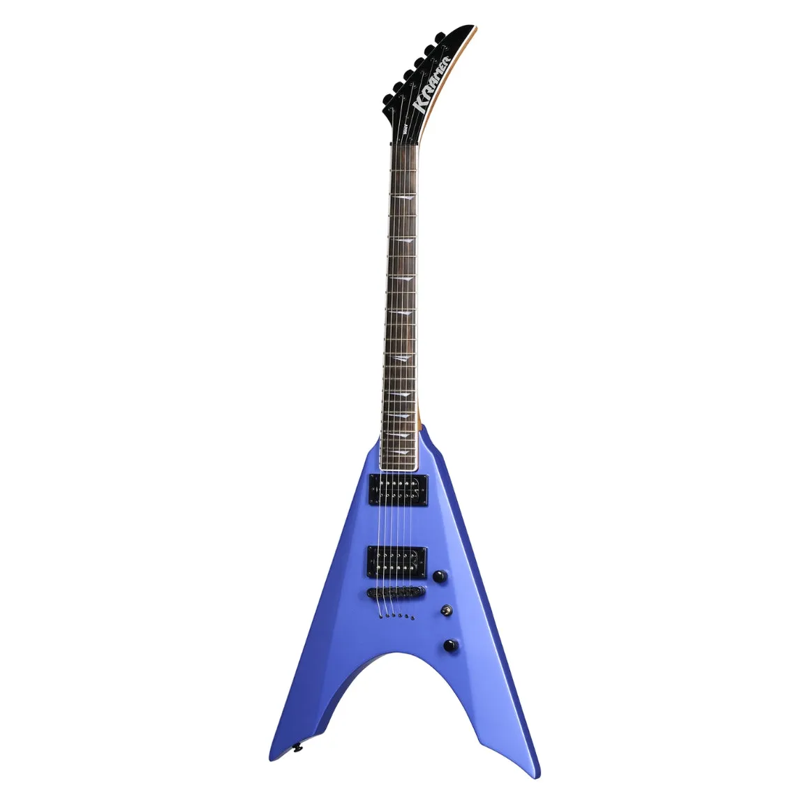 Kramer Nite-V String Through Electric Guitar - Royal Blue Metallic