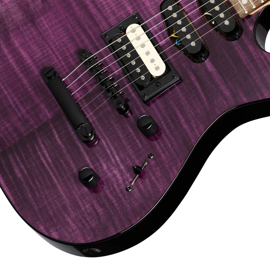 Kramer Striker Figured Stoptail Electric Guitar - Transparent Purple
