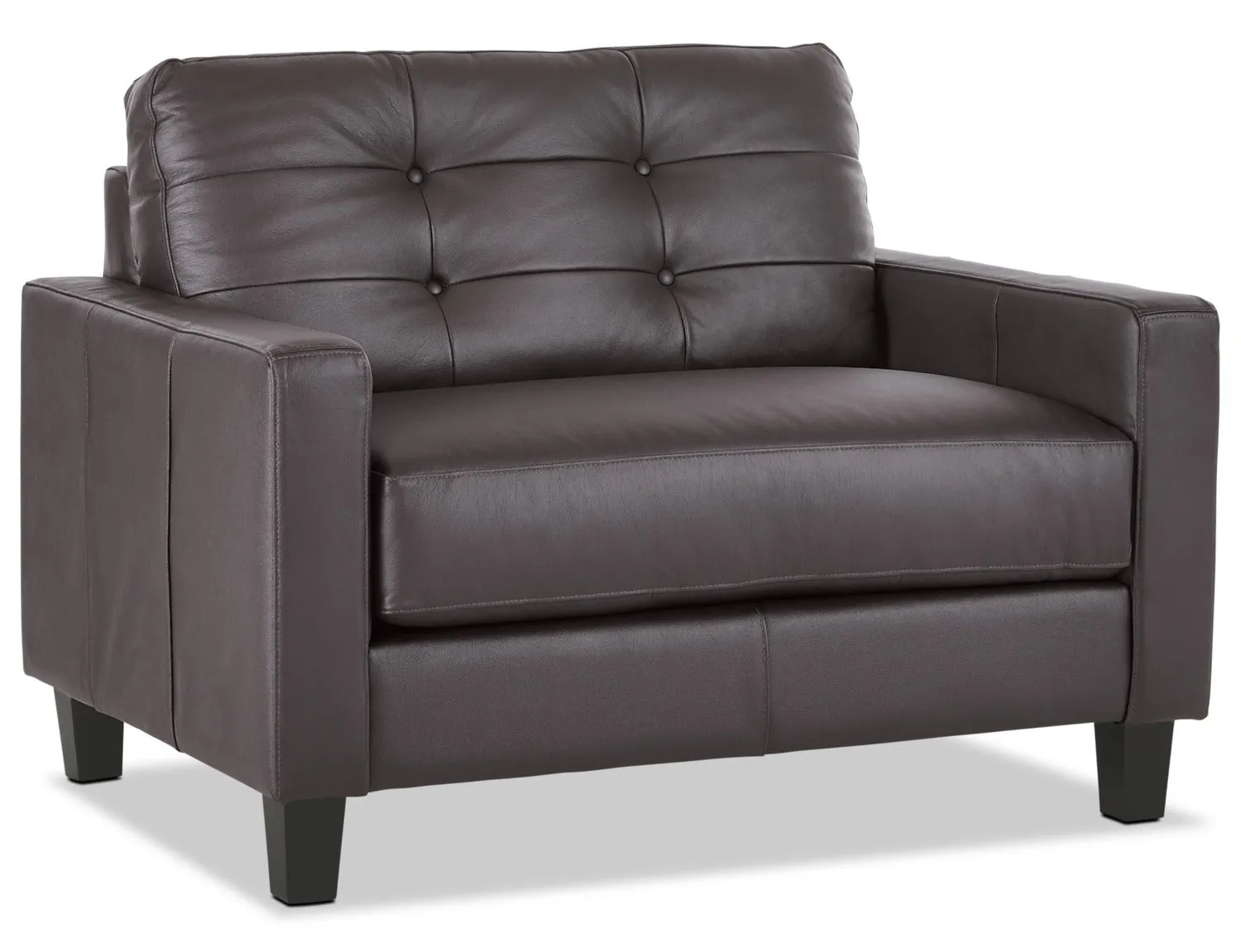 Kylie Leather Sofa and Chair and a Half Set - Coffee
