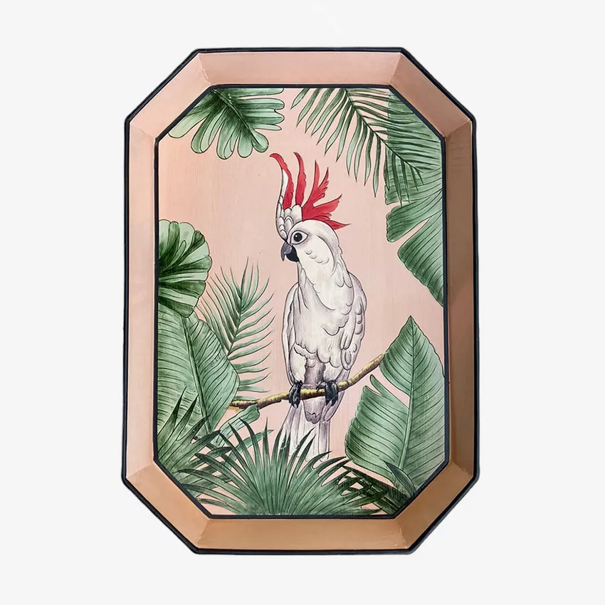 Les Ottomans | Fauna Handpainted Iron Tray - Exotic Bird