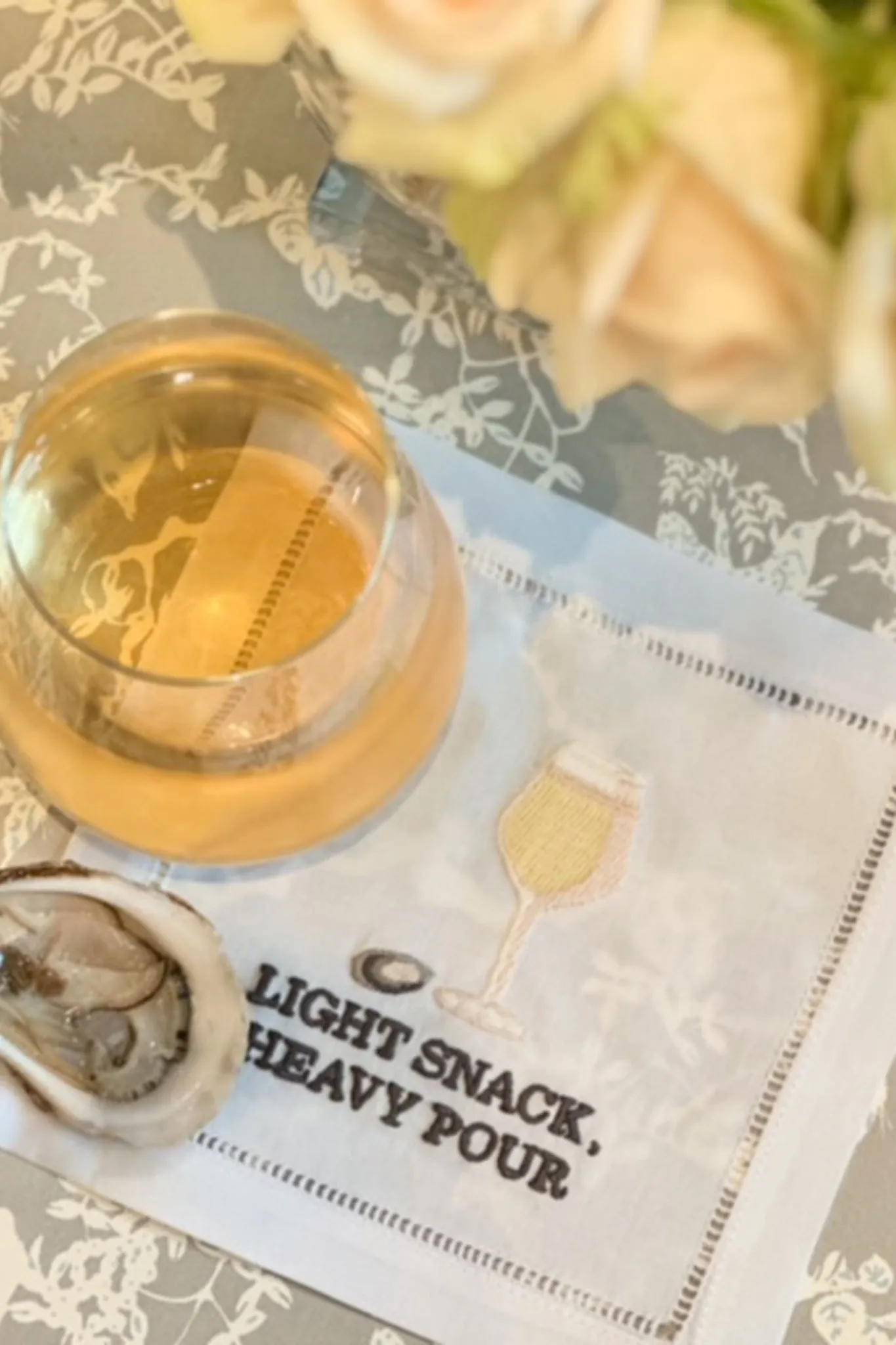 Light Snack, Heavy Pour Cocktail Napkins (Set of 4)