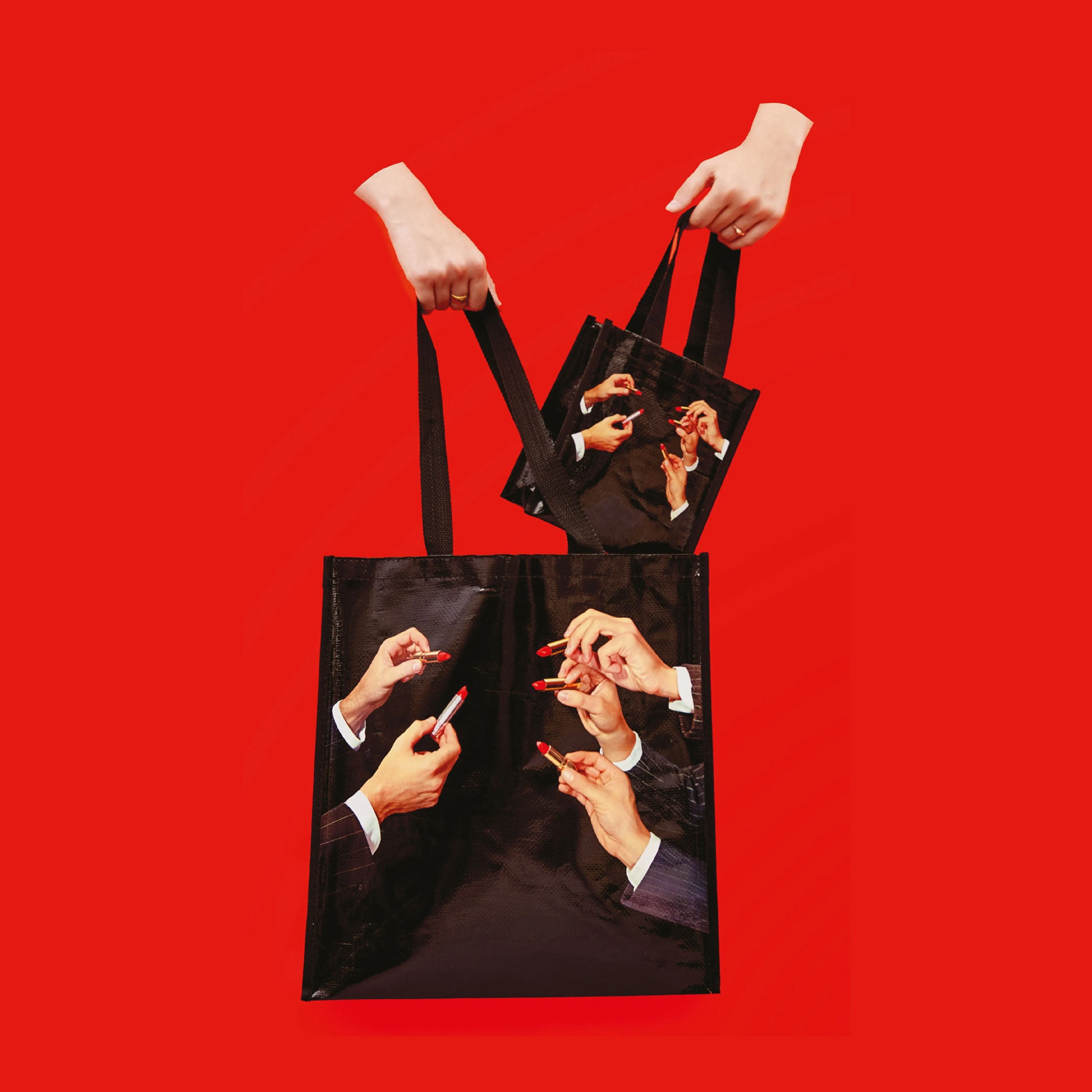 Lipstick Shopping Bag | Toiletpaper | Black