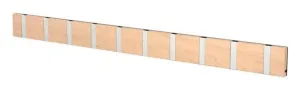 Loca Knax Horizontal Coat Rack 10 Hooks, Oak Untreated/Grey
