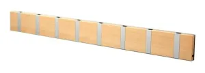 Loca Knax Horizontal Coat Rack 8 Hooks, Beech/Grey