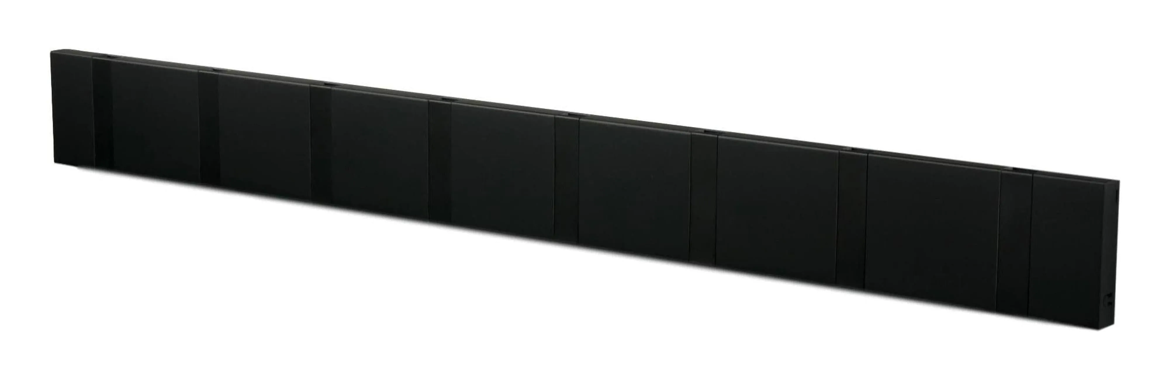 Loca Knax Horizontal Coat Rack 8 Hooks, Soft Black/Black
