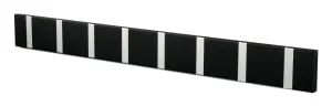 Loca Knax Horizontal Coat Rack 8 Hooks, Soft Black/Grey