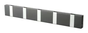 Loca Knax Lite Horizontal Coat Rack 5 Hooks, Corian Grey/Grey
