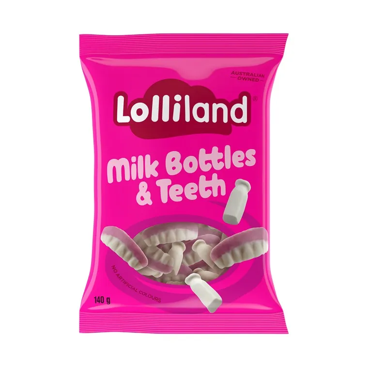 Lolliland Teeth & Milk Bottles, 160gm