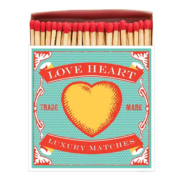 Love Heart Square Match Box