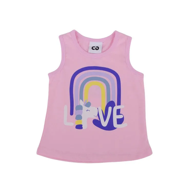 Love Print Tank, Size 7