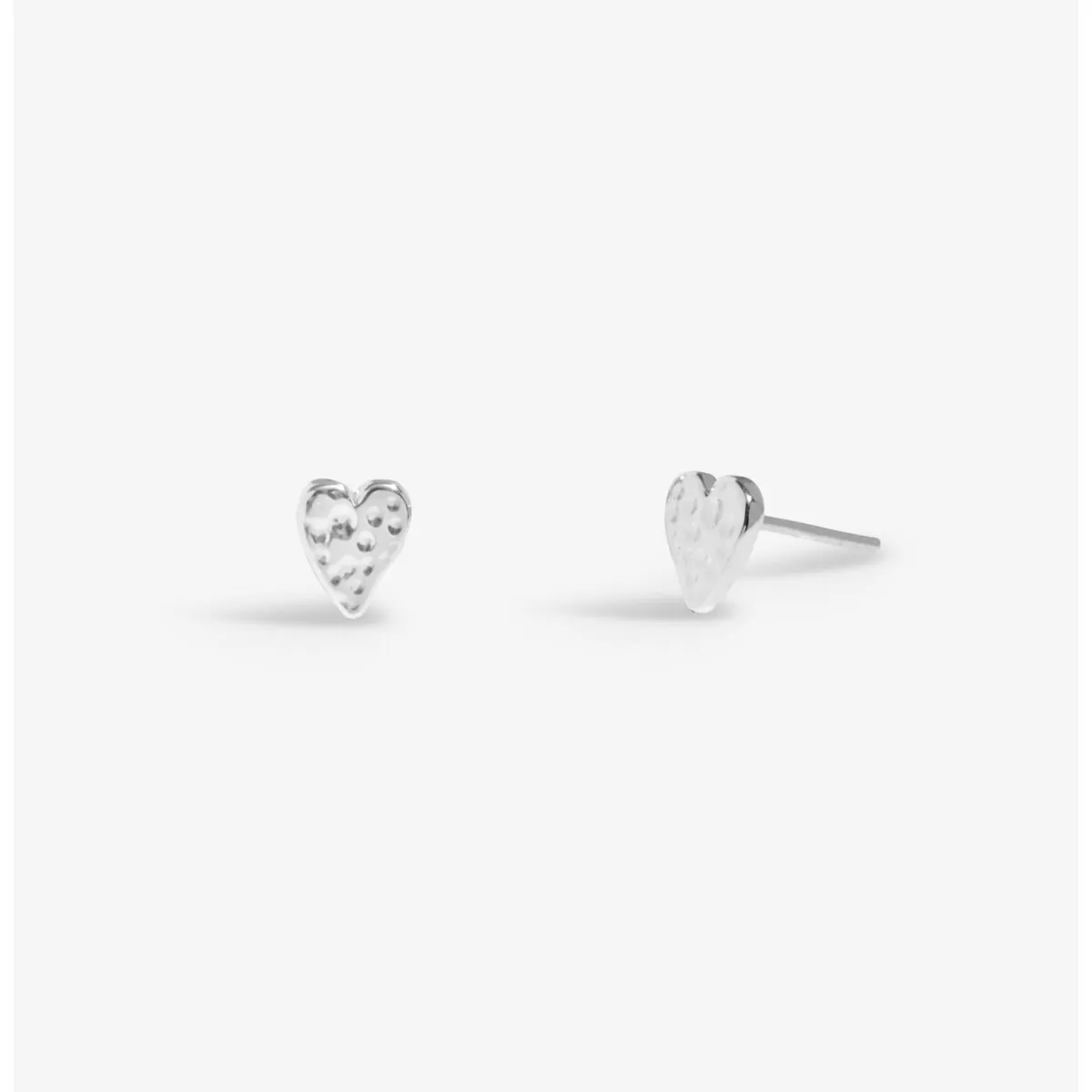 Lumia Hammered Heart Earrings | Silver Plated