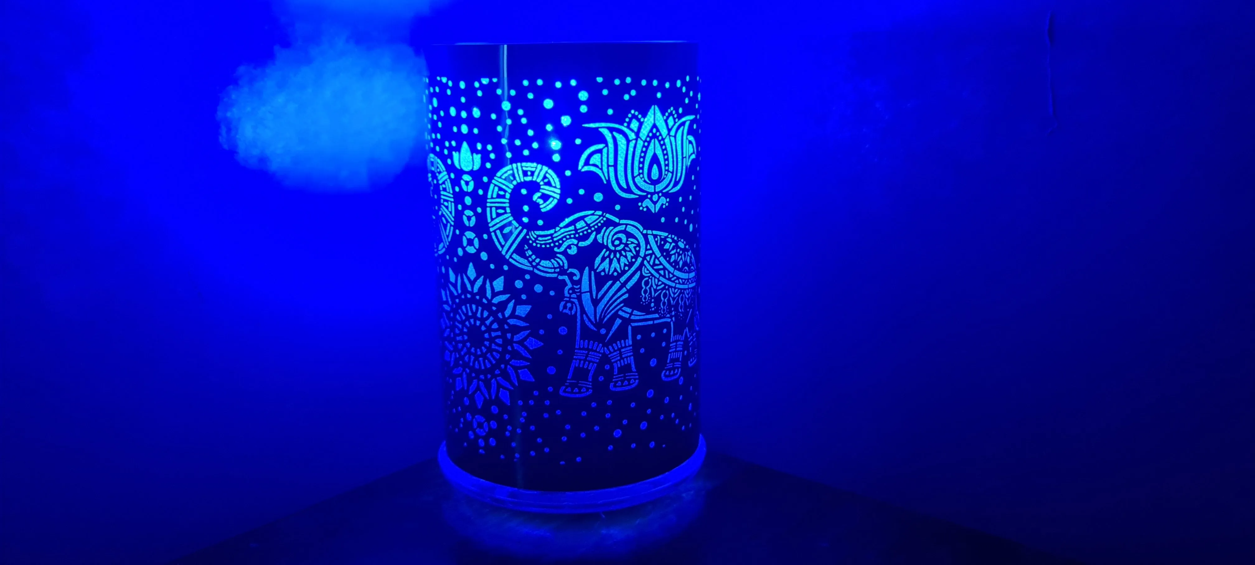 MANDALA ELEPHANT COLOUR CHANGING LAMP(put together by me)
