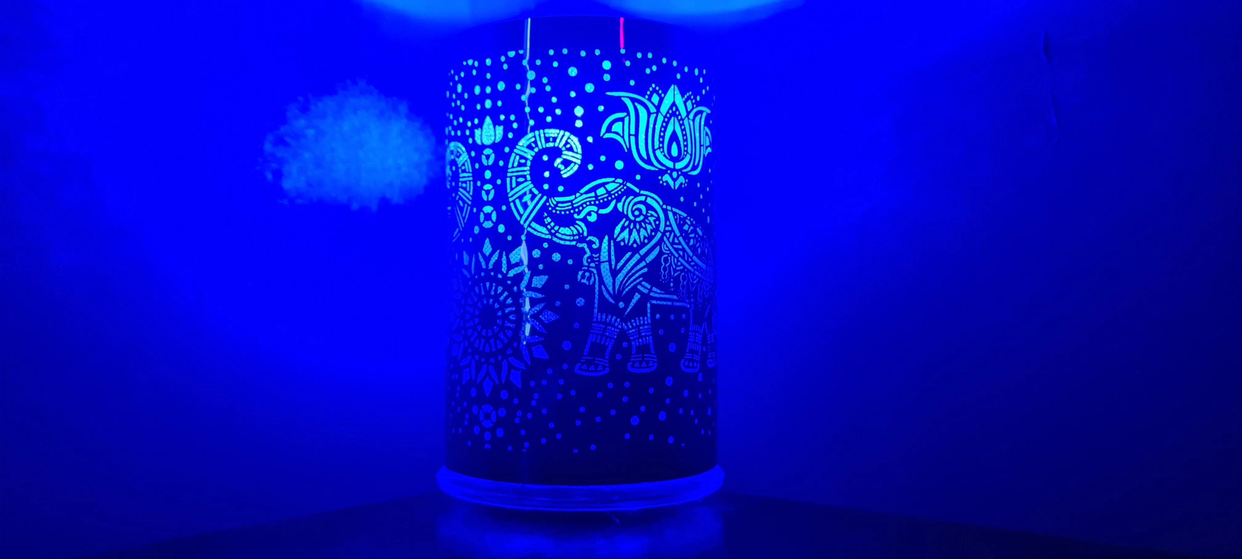 MANDALA ELEPHANT COLOUR CHANGING LAMP(put together by me)