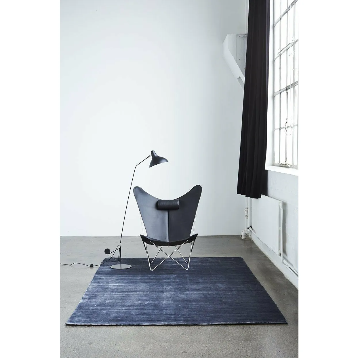 Massimo Bamboo Rug Steel Black, 170x240 Cm