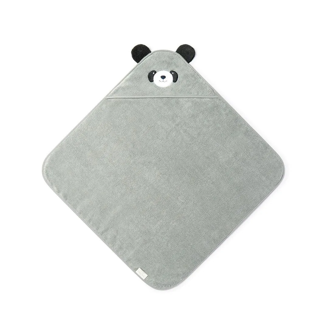 MORI Hooded Baby Towel - Panda - Grey