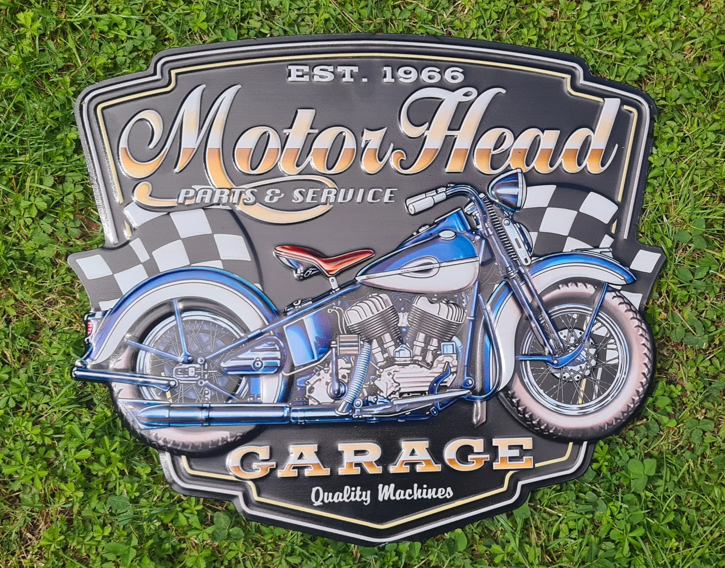 MOTOR HEAD METAL ART SIGNS