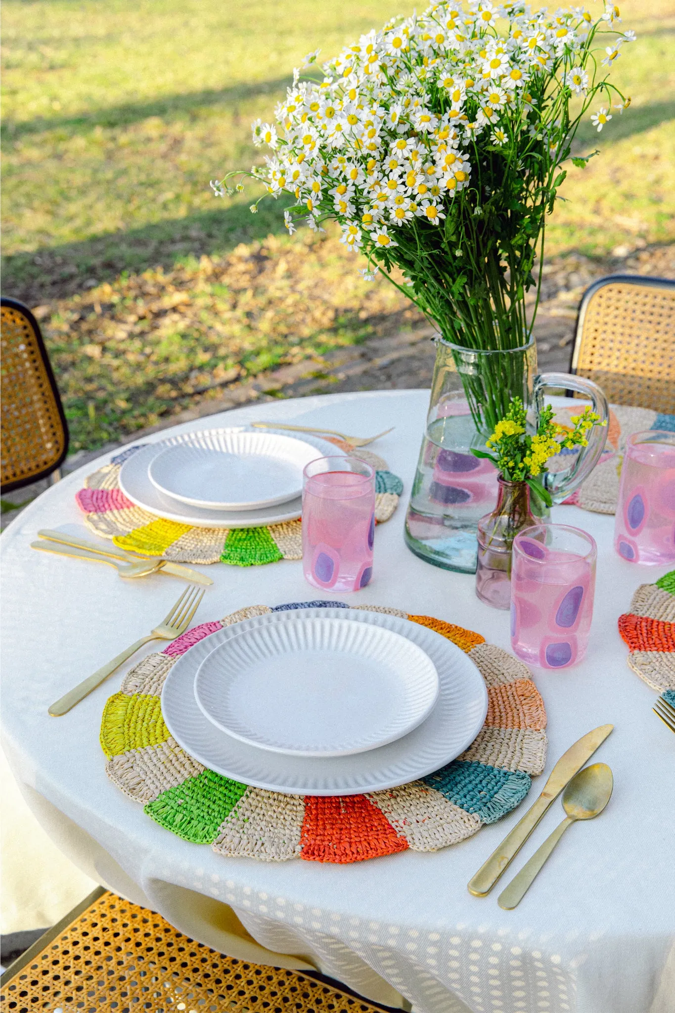 Multi Pinwheel Round Placemat (Set of 4)