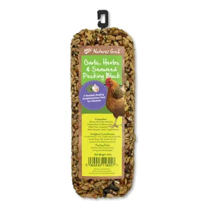 Natures Grub Garlic, Herbs & Seaweed Pecking Block