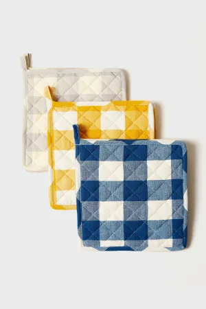 Ochre Gingham Potholder