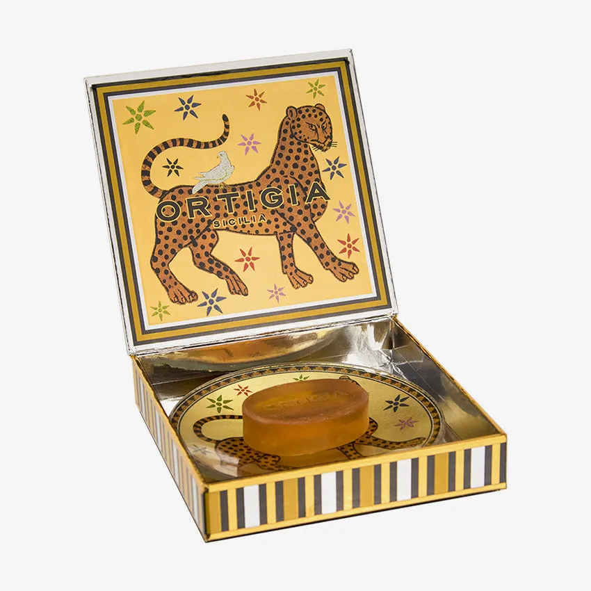 Ortigia | Ambra Nera Glass Plate and Soap